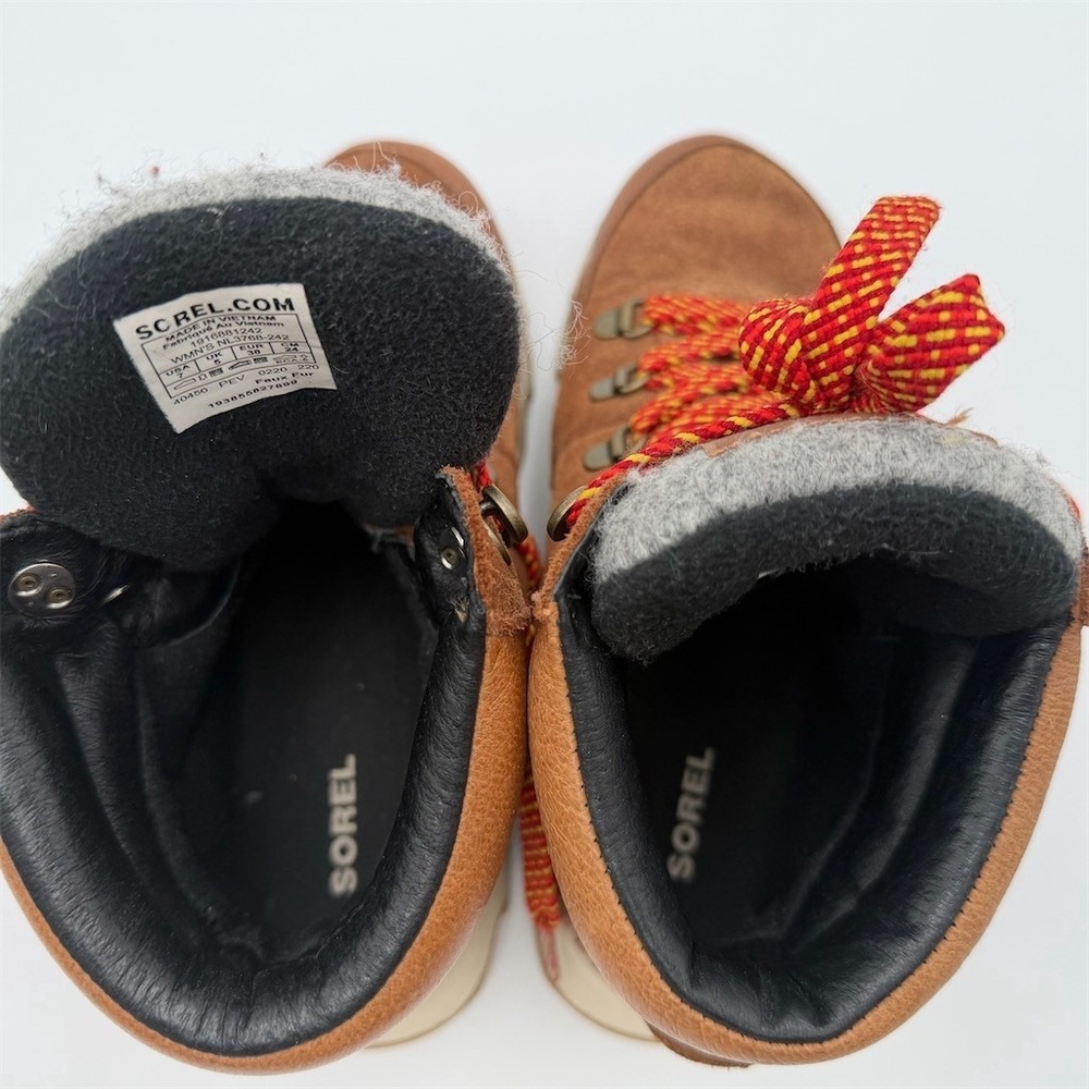 Sorel Womens Brown Suede/Leather Lace Up Snow Hiking Ankle Boots Lug Sole size 7 - Picture 8 of 8